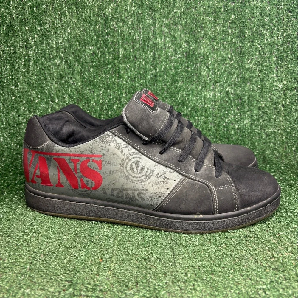 Vans VL3Q1WJ Leather Vintage Y2K Skater Grunge Goth Sneaker Black Mens Size 12